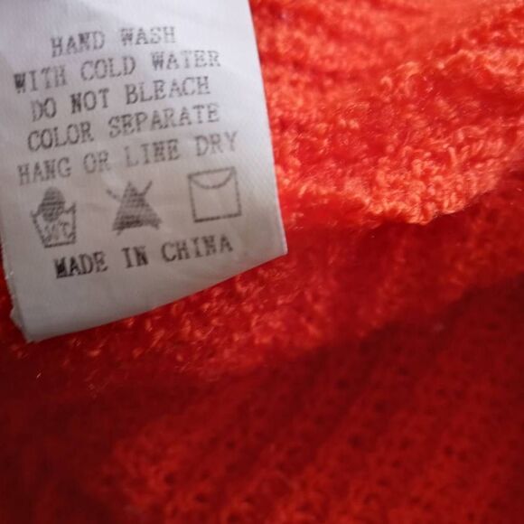 DREAMERS RED DRESS BOUTIQUE ORANGE CARDIGAN SZ.M/L EUC - Picture 9 of 9
